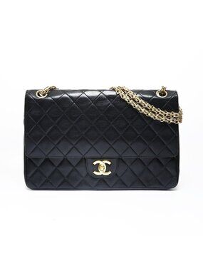Chanel Shoulder Bag Lambskin Quilted Double Flap